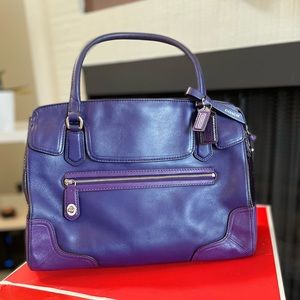 Purple Leather Coach Satchel 👜